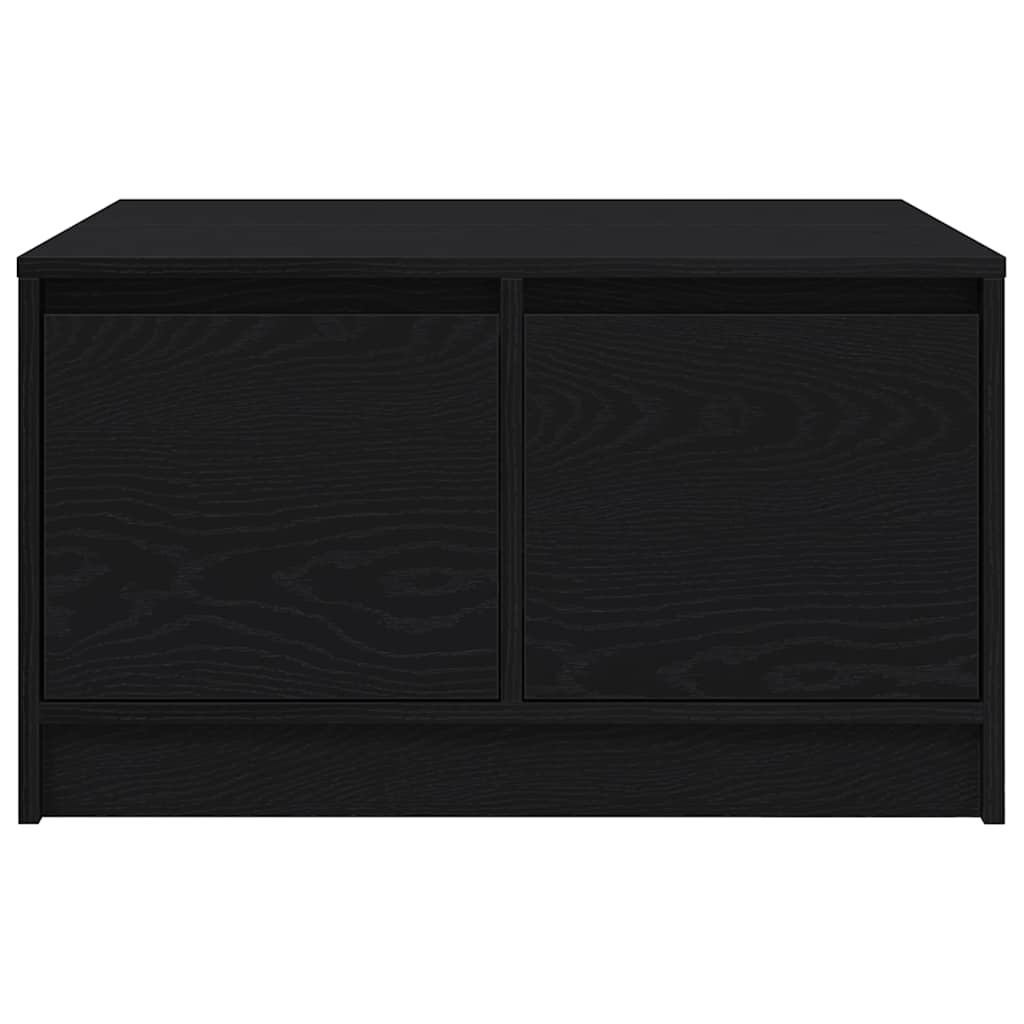 Coffee Table with Drawers Black Oak 70.5x70x40 cm